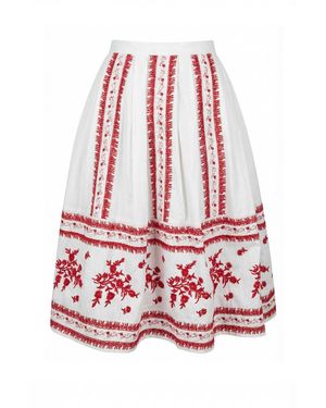 Nooki Design Aimee Ditsy Embroidered Pleated Skirt