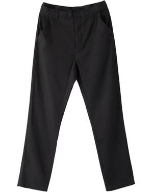 Voya Segin Linen Cropped Trousers - Black
