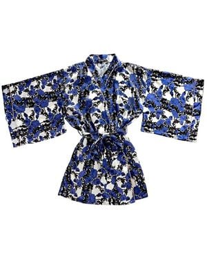 Emma Wallace Papaver Dressing Gown - Blue