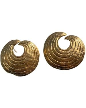 Morning Blue. Earth Earrings - Brown