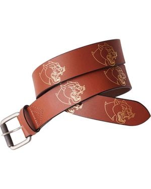 VIDA VIDA Panther Dark Tan Leather Belt - Brown