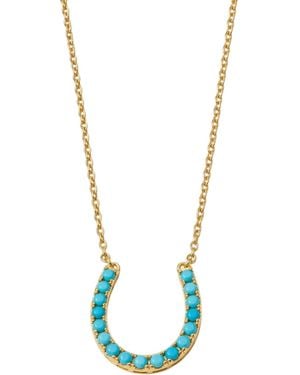 Native Gem Lucky Horseshoe Necklace - Blue