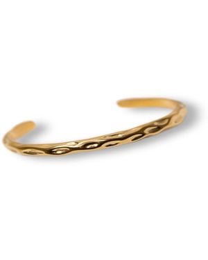 Divine Aria The Camila Hammered Effect Indian Tarnish Free Bangle - Metallic