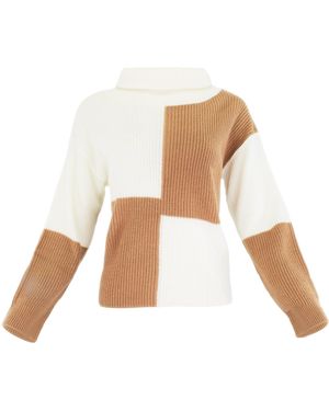 Profile Nyc Colourblock Knit Jumper - White