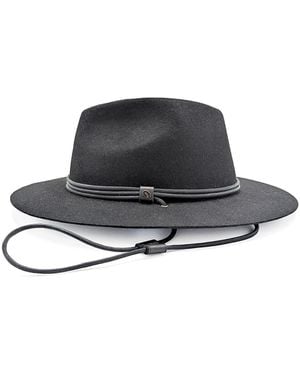 DORIA 1905 Wool Felt Drop Hat With Lanyard - Black