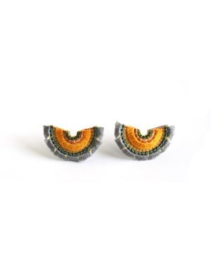 Nana Watanabe Bloom Petal-Like Embroidered Earrings - Multicolor