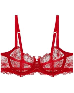 Journelle Anais Low Balconette Bra Scarlet - Red