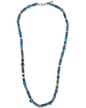 Jaredjamin Sur Side Jasper Beaded Necklace - Blue