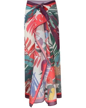 LOVEIST STORE Bancha Abstract Jungle Pareo Sarong - Red