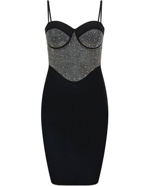 Sour Figs Embellished Bandage Mini Dress - Black