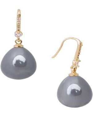 Saachi Coloured Pearl Dangle Earrings - Blue