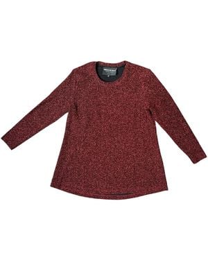 Lindsay Nicholas New York Disco Glitter Bracelet Sleeve Top - Red