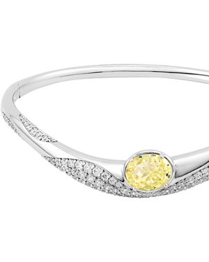 Arte Madrid Sierra Pavé Contour Bangle - White