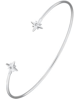 Scream Pretty Starburst Open Bangle - White