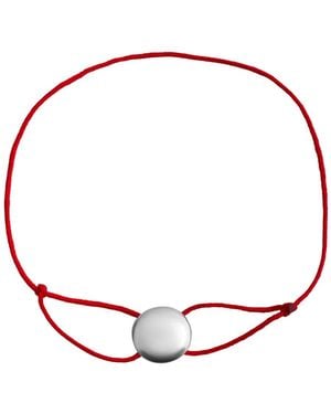 Bold Manifest Designs Geometric Cord Bracelet X Pill - Red