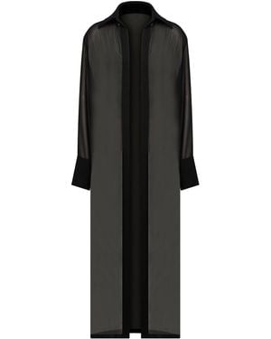 OSCARMORRIS Long Transparent Shirt - Black