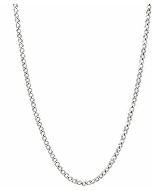 Outrage London Minimalistic Sterling Cuban Necklace - Metallic