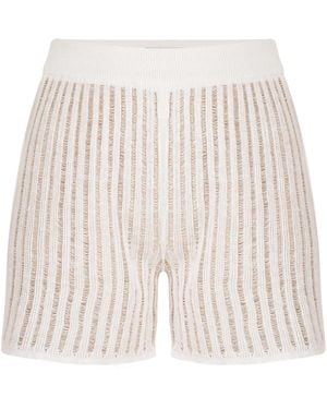 SALANIDA Sole 100% Linen Beach Shorts - White