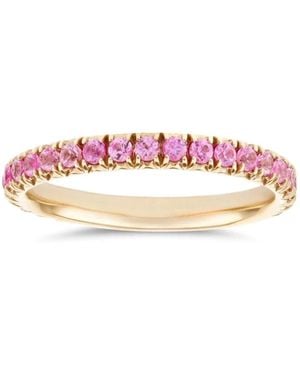 Dinny Hall Minnow Medium Sapphire Three Quarter Eternity Ring - Pink