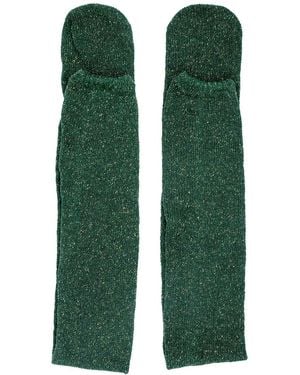 Maison Bogomil Long Melange Knit Socks - Green