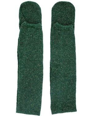Maison Bogomil Long Melange Knit Socks - Green
