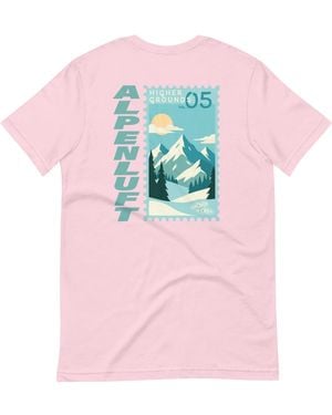 Anchor and Crew Cotton Higher Grounds Postmark Organic Cotton T-Shirt - Pink