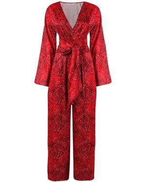 Raishma Blake Burgundy Jumpsuit - Red