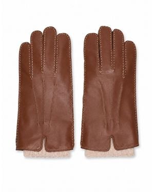 Gresham Blake Tawny Leather Gloves - Brown