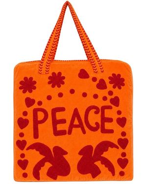 Conscious Yoga Collective Peace Suzani Tote - Orange