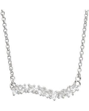 Uchi and Soto Nami Stone Wave Necklace - Metallic