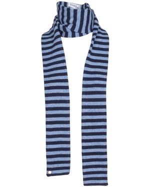 tirillm Pippi Long Trendy Pure Cashmere Scarf, And Denim Stripes - Blue