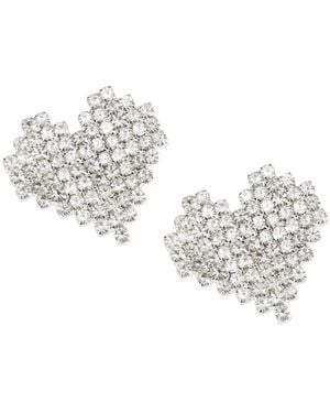 Maison De Gala Lea Crystal Heart Earring - Metallic