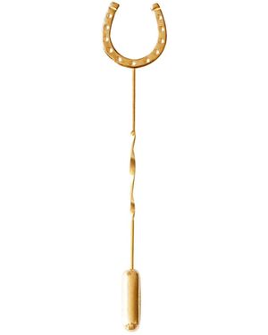 Lee Renee Lucky Horseshoe Tie Pin/Twist Tie Pin – - Metallic