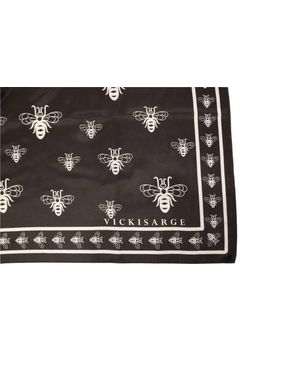 Vickisarge The Silk Bee Scarf - Black