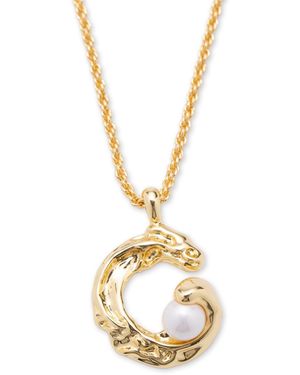 Classicharms Nicole Molten C Hoop Pendant Necklace - Metallic