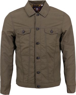 lords of harlech James Trucker Jacket - Green
