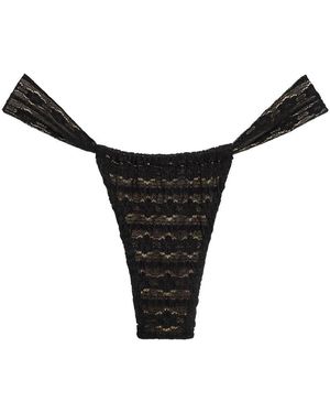 Montce Daisy Lace Sandra Bikini Bottom - Black