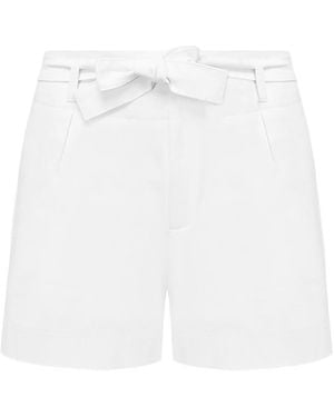 Mandragora Neutrals Elegant And Comfortable Ecru Glen Shorts - White