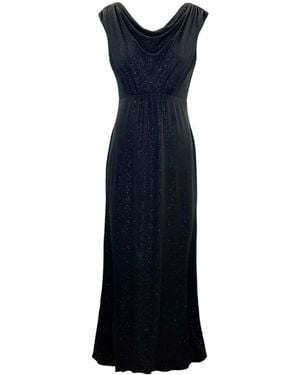 Alie Street London Cruise Cowl Neck Maxi Dress Glitter - Blue