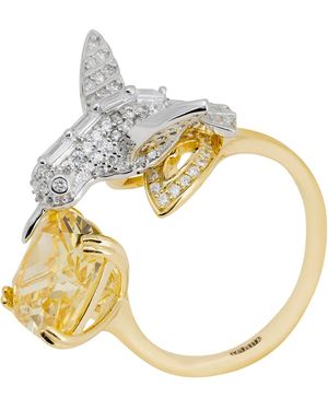 LÁTELITA London Hummingbird Topaz Cocktail Ring - Metallic