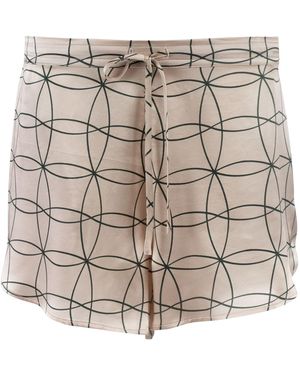 Nokaya Neo Geo Silk Shorts - Natural