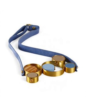 Svetlana Vukov Neutrals&Wood Five Orbits Necklace - Blue