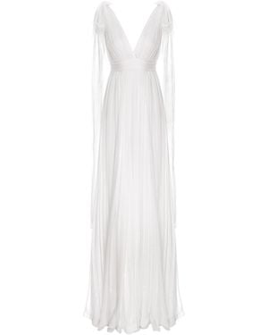 Framboise Savana Long Elegant Wedding Dress - White