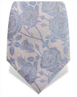 Gresham Blake Light Rose Silk Tie - Blue