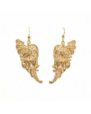 Volgara Bijoux Angel Wings Earrings - Metallic