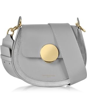 Le Parmentier Yucca Suede & Leather Shoulder Bag - Grey