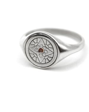 VicStoneNYC Fine Jewelry Natural Diamond Flower Ring - Metallic