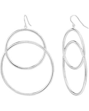 Gold & Honey Double Drop Earrings - White