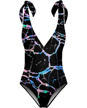 Aloha From Deer Natural Glow One Piece Swimsuit - Black