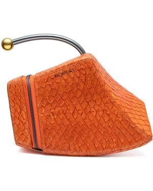 RIVERPEACE.CO Lophius Fish Leather Clutch Bag - Orange
